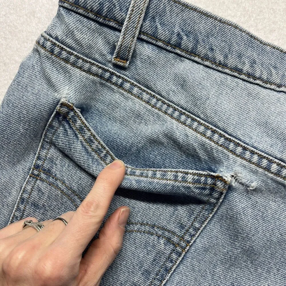 VTG 90s Levis 550 Relaxed Denim Jean Shorts Jorts Size 42 Orange Tab Baggy Loose